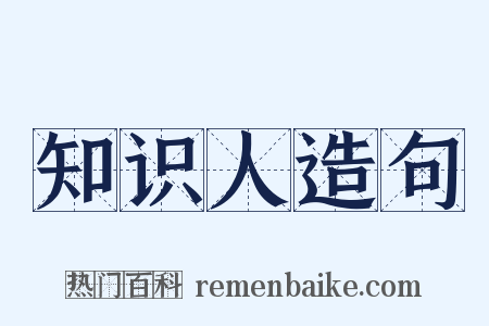 知识人造句是什么意思的图片